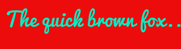 Image with Font Color 05ECC3 and Background Color EC0C0C